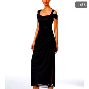 Alex Evenings Gown. Black. Size 16. NWT.